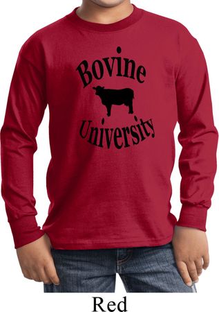 Bovine University Kids Long Sleeve Shirt