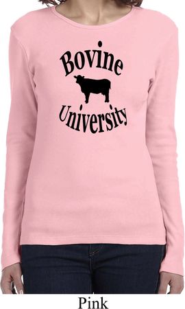 Bovine University Ladies Long Sleeve Shirt