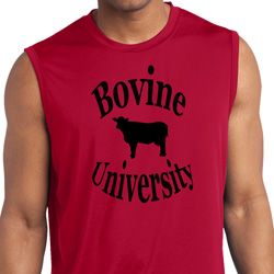 Bovine University Mens Sleeveless Moisture Wicking Shirt