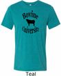 Bovine University Mens Tri Blend Crewneck Shirt