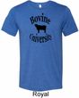 Bovine University Mens Tri Blend Crewneck Shirt