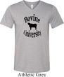 Bovine University Mens Tri Blend V-neck Shirt