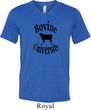 Bovine University Mens Tri Blend V-neck Shirt