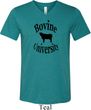 Bovine University Mens Tri Blend V-neck Shirt