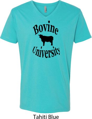 Bovine University Mens V-Neck Shirt