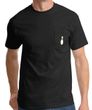 Bowling Pin T-shirt - Single Pin - Mens Pocket Tee