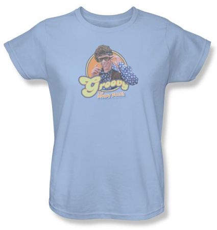 Brady Bunch Ladies T-shirt - Groovy Greg Light Blue Tee Shirt