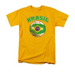 Brasil Soccer Futbol Shirt Adult Gold Tee T-Shirt
