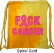 Breast Cancer Awareness Bag F*CK Cancer Tie Dye Bag