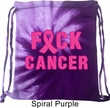 Breast Cancer Awareness Bag F*CK Cancer Tie Dye Bag