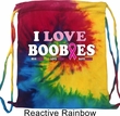 Breast Cancer Awareness Bag I Love Boobies Tie Dye Bag