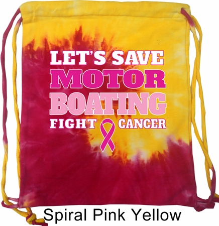 Breast Cancer Awareness Bag Motor Boating Tie Dye Bag