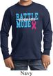 Breast Cancer Awareness Battle Mode Kids Long Sleeve Shirt