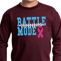 Breast Cancer Awareness Battle Mode Kids Long Sleeve Shirt