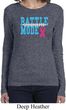 Breast Cancer Awareness Battle Mode Ladies Long Sleeve Shirt