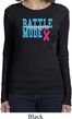 Breast Cancer Awareness Battle Mode Ladies Long Sleeve Shirt