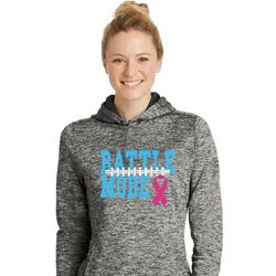 Breast Cancer Awareness Battle Mode Ladies Moisture Wicking Hoodie