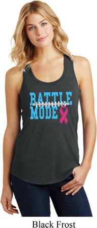Breast Cancer Awareness Battle Mode Ladies Racerback Tank Top