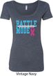 Breast Cancer Awareness Battle Mode Ladies Scoop Neck Shirt