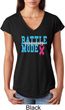 Breast Cancer Awareness Battle Mode Ladies Tri Blend V-Neck Shirt