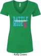Breast Cancer Awareness Battle Mode Ladies V-Neck Shirt