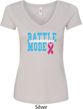 Breast Cancer Awareness Battle Mode Ladies V-Neck Shirt