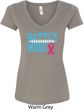 Breast Cancer Awareness Battle Mode Ladies V-Neck Shirt