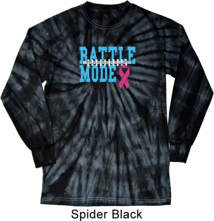 Breast Cancer Awareness Battle Mode Long Sleeve Tie Dye Shirt