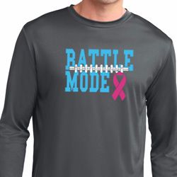 Breast Cancer Awareness Battle Mode Mens Dry Wicking Long Sleeve Shirt