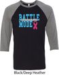 Breast Cancer Awareness Battle Mode Mens Raglan Shirt