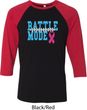 Breast Cancer Awareness Battle Mode Mens Raglan Shirt