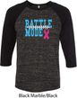 Breast Cancer Awareness Battle Mode Mens Raglan Shirt