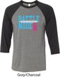 Breast Cancer Awareness Battle Mode Mens Raglan Shirt