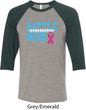 Breast Cancer Awareness Battle Mode Mens Raglan Shirt
