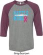 Breast Cancer Awareness Battle Mode Mens Raglan Shirt