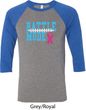 Breast Cancer Awareness Battle Mode Mens Raglan Shirt