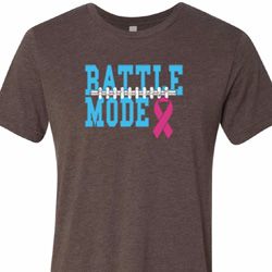 Breast Cancer Awareness Battle Mode Mens Tri Blend Crewneck Shirt