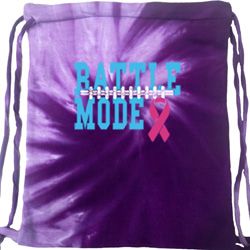Breast Cancer Awareness Battle Mode Spiral Purple Tie Dye Bag