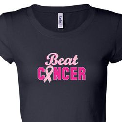 Breast Cancer Awareness Beat Cancer Ladies Shirts