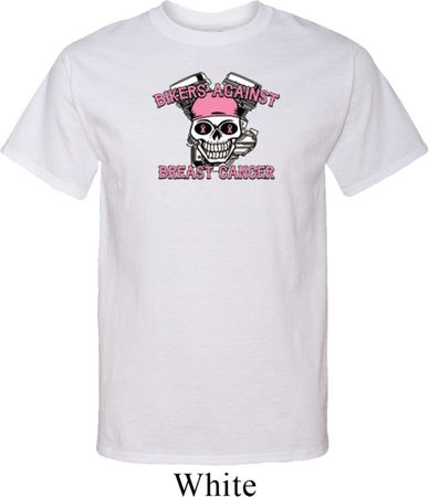 Breast Cancer Awareness Bikers Against Breast Cancer Mens Tall Shirt