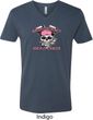 Breast Cancer Awareness Bikers Against Breast Cancer Mens V-Neck Shirt