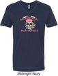 Breast Cancer Awareness Bikers Against Breast Cancer Mens V-Neck Shirt