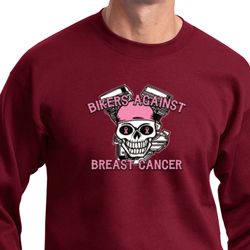 Breast Cancer Awareness Bikers Against Breast Cancer Sweatshirt Breast Cancer Awareness Bikers Against Breast Cancer Sweatshirt