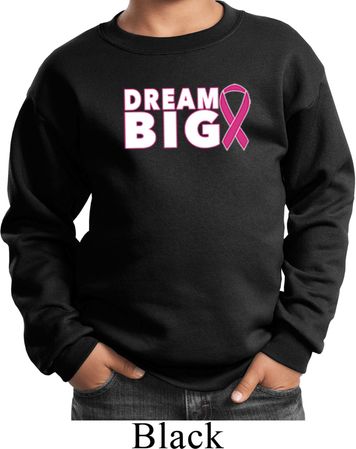 Breast Cancer Awareness Dream Big Kids Sweat Shirt