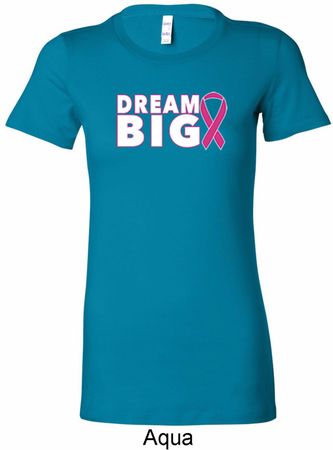 Breast Cancer Awareness Dream Big Ladies Longer Length Shirt
