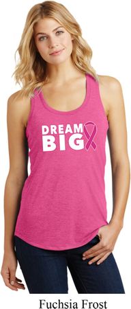 Breast Cancer Awareness Dream Big Ladies Racerback Tank Top