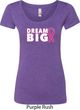 Breast Cancer Awareness Dream Big Ladies Scoop Neck Shirt