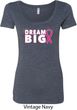 Breast Cancer Awareness Dream Big Ladies Scoop Neck Shirt