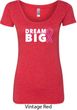Breast Cancer Awareness Dream Big Ladies Scoop Neck Shirt