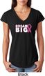 Breast Cancer Awareness Dream Big Ladies Tri Blend V-Neck Shirt